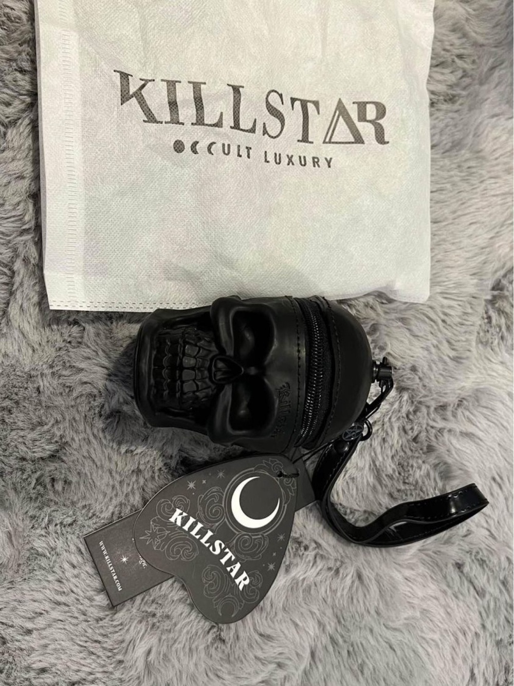 Killstar Black Skull Coin Purse with Crescent Tag